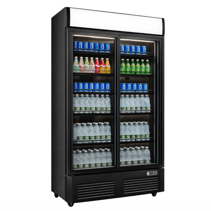 Armoire à boissons réfrigérée - 720 L - 2 portes coulissantes - Canopy lumineux - Froid ventilé +2/+8°C