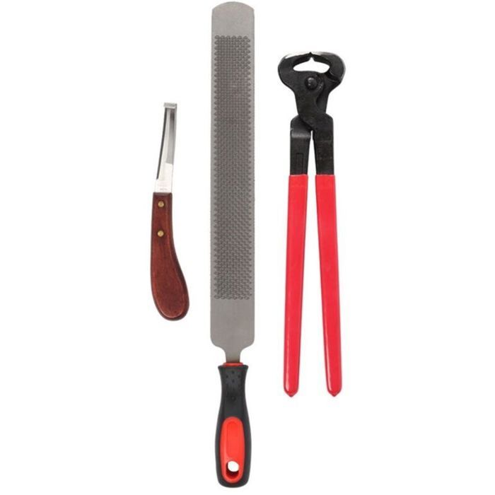 Kit de garniture de sabot outils de maréchal-ferrant professionnel pour ânes et chevaux de taille moyenne et grande