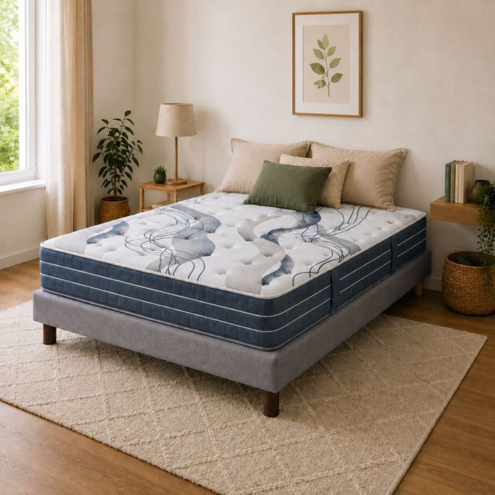 Ensemble Alitea Hotel BLUE BASE + Sommier HERCULE + pieds 160x200 Ressorts Ensemble Alitea Hotel BLUE BASE + Sommier HERCULE + pieds 160x200 Ressorts