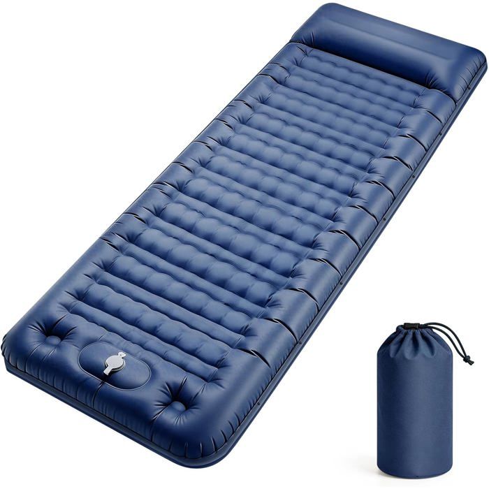 Matelas Camping Épais De 12-16 Cm Matelas Gonflable Camping Avec Pompe À Pied Intégrée Matelas Trekking Bivouac Randonnée Ultra