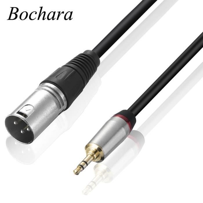 VITALCO Câble Microphone XLR Femelle Vers Mini Jack 3,5mm Stéréo 3m - Adaptateur Audio Haute Qualité