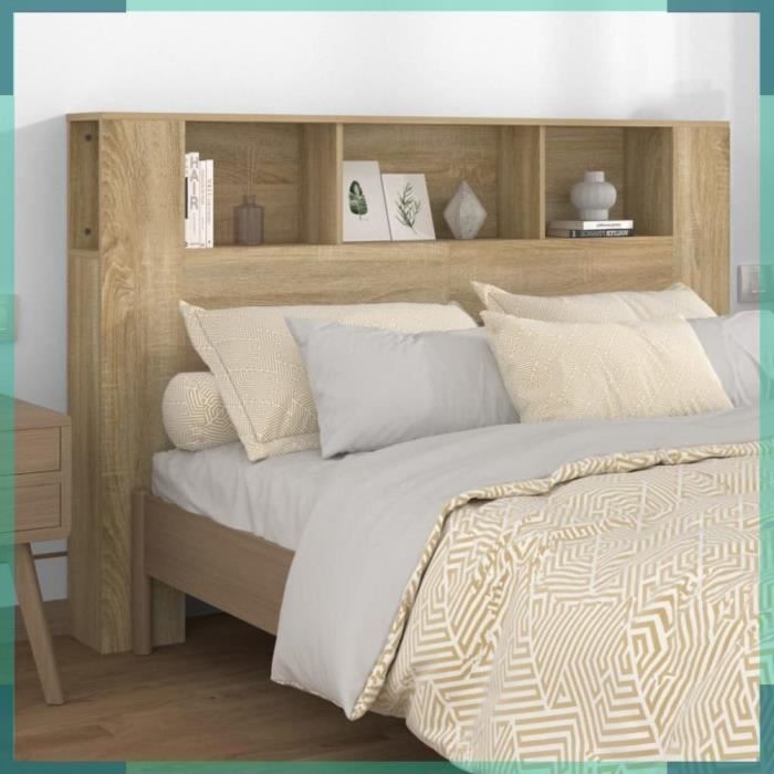 Armoire de tête de lit chêne sonoma 160x185x1045 cm-FHE811937