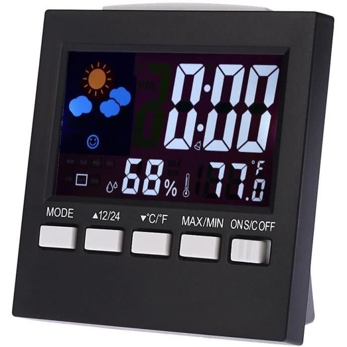 Thermomètre d'intérieur numérique - Mini hygromètre - Écran LCD numérique - Pour intérieur et extérieur - Humidimètre pour humidificateur, cave, chambre de bébé - Fahrenheit ou Celsius (2 Thermomètre d'intérieur numérique - Mini hygromètre - Écran LCD numérique - Pour intérieur et extérieur - Humidimètre pour humidificateur, cave, chambre de bébé - Fahrenheit ou Celsius (2