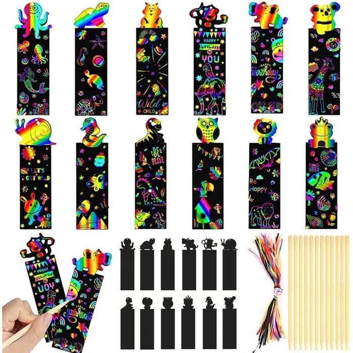 VOSSOT 64 Cartes à Gratter Enfant Animaux Marins