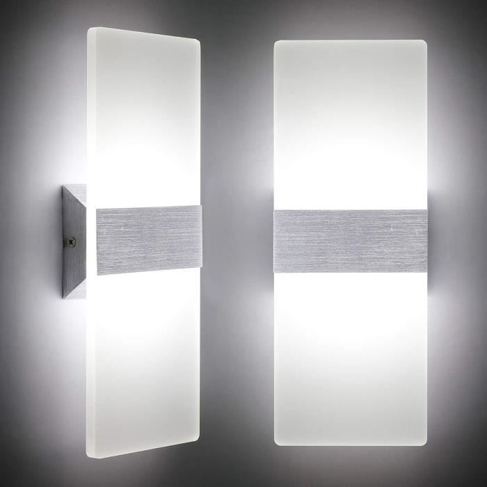 Klighten Applique Murale Interieur LED 91CM Lampe Murale Blanc Chaud 30W 3000K Moderne Pour Chambre Salon Escalier Couloir Salle De Bain (Argent