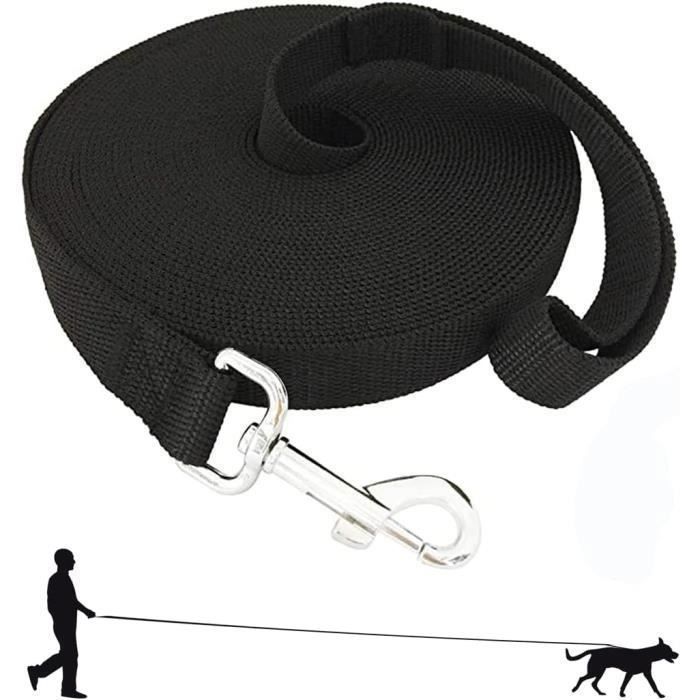 MTEVOTX Laisse pour Chien 15m , Longe de Dressage pour Chien - Convient aux Petits, Moyens et Grands Chiens,avec Crochet à Poignée