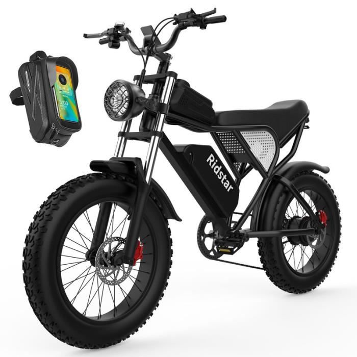 Ridstar-Q20 - Vélo électrique - Pneus 20 - 1000W Moteur - Batterie 48V 20  Ah- VTT - suspension complète - Noir - Cdiscount Sport