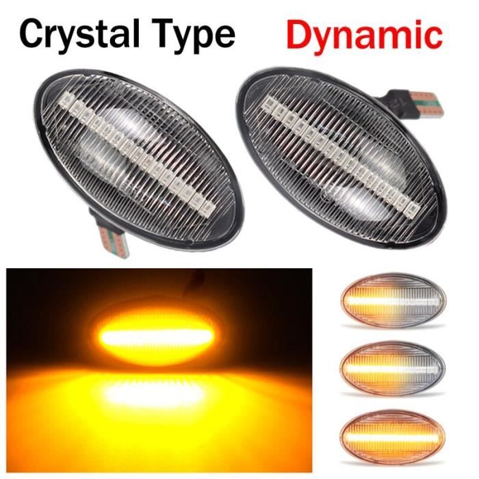(Type de cristal dynamique)Clignotant dynamique LED pour Mini Cooper R50 R53 2002 – 2006, feu de position latéral pour Mini Cooper