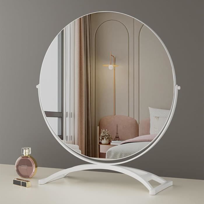 OMIRO Miroir de Maquillage de Bureau, Miroir de Table 21,4 x 13,7 cm avec Support Pliable et Trou de Suspension pour Rasage et Voyage, Bleu OMIRO Miroir de Maquillage de Bureau, Miroir de Table 21,4 x 13,7 cm avec Support Pliable et Trou de Suspension pour Rasage et Voyage, Bleu