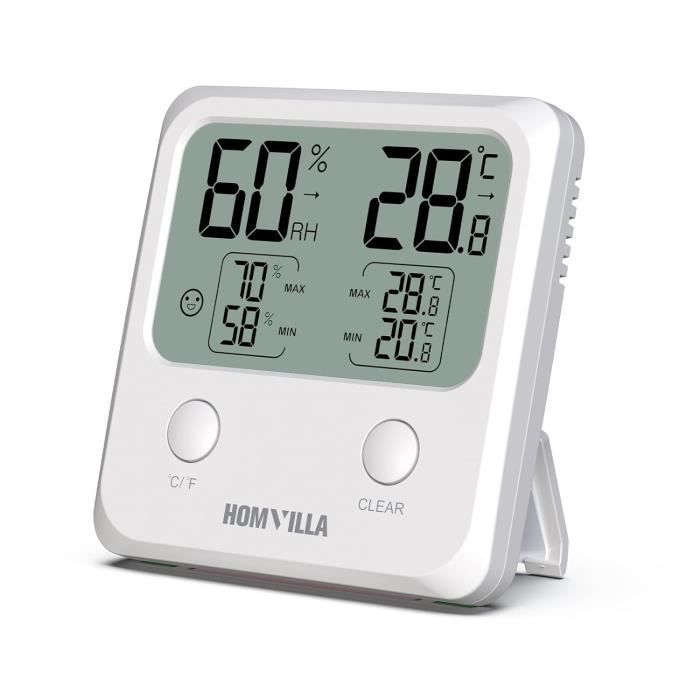 Lot De 6 Mini Thermomètre Hygromètre LCD Digital - Moniteur Température Et Humidité Intérieur Pour Maison, Bébé, Bureau