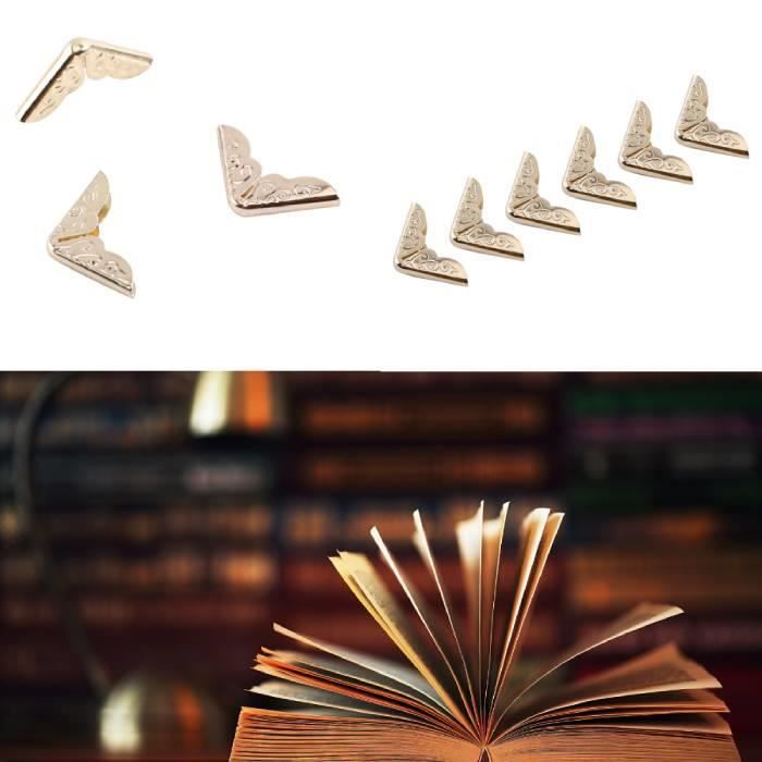 50 Protecteurs De Coins De Livre En Métal Laiton - Pour Albums, Scrapbooking, Livres - Style Vintage