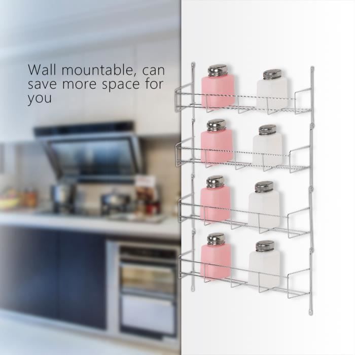 Pour 24 Jars Bouteilles Flacons Porte-/épices /étag/ère /à /épices Chrom/é De stockage Support Cuisine Organisateur M/étal Pisa/® Spice Rack