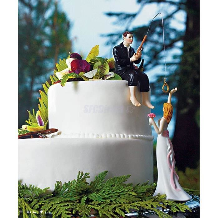 Gateau Accroche Sur L Amour Peche Groom Attraper La Mariee Drole Gateau De Mariage Topper Decor Achat Vente Figurine Decor Gateau Soldes Sur Cdiscount Des Le Janvier Cdiscount