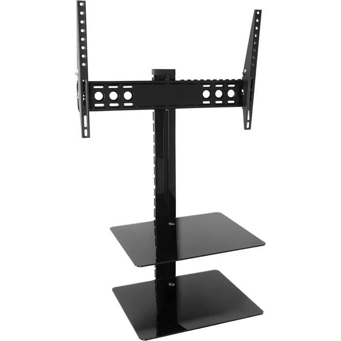 Mahara Support mural pour TV avec étagères, inclinable et pivotant
