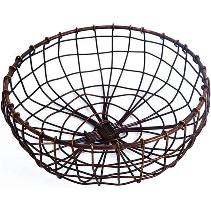 Corbeille Fruit Corbeille À Fruits En Métal Noir Corbeille En Fil Rond Noir Corbeille À Fruits
