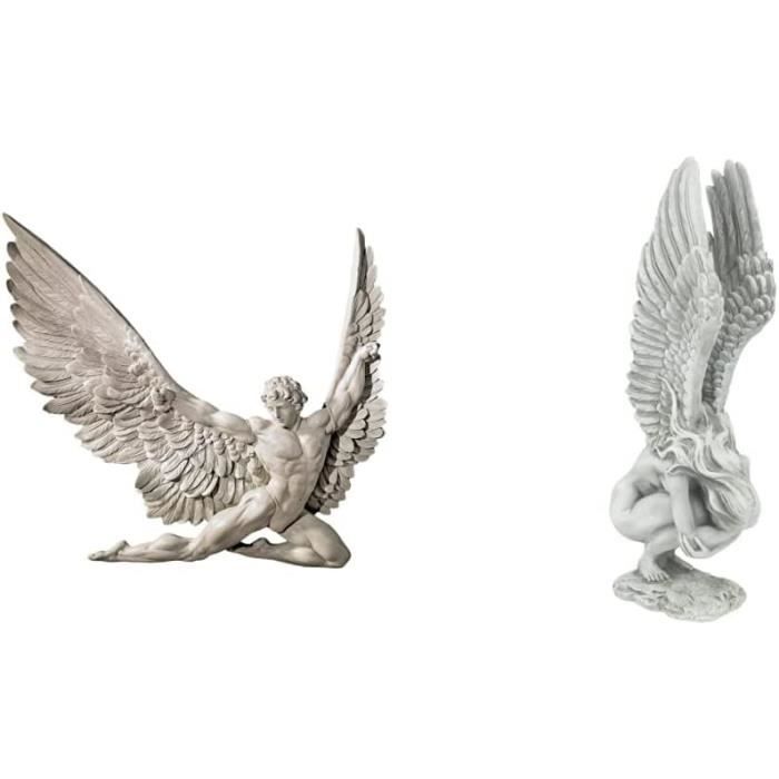 Statue Ange Souvenir et Rédemption de Jardin Design Toscano Moyen