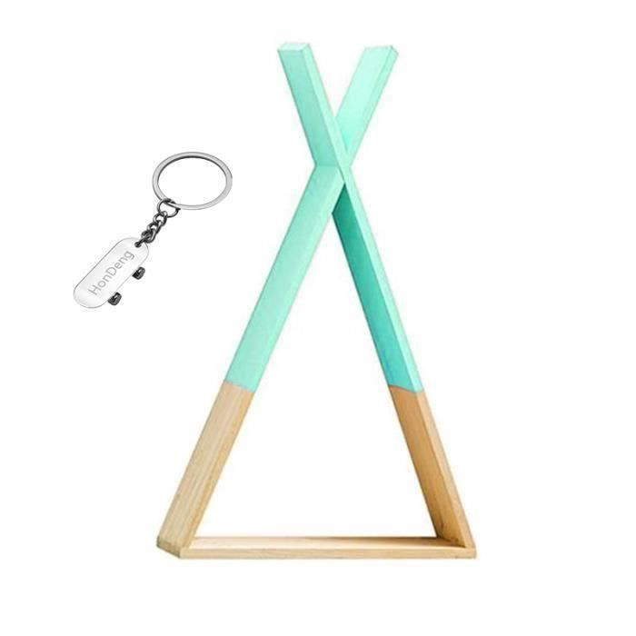 Etagere Tipi En Bois Etagere Murale Rangement Etagere De Rangement Chambre Enfant Bebe Diy Decor Vert Cdiscount Maison
