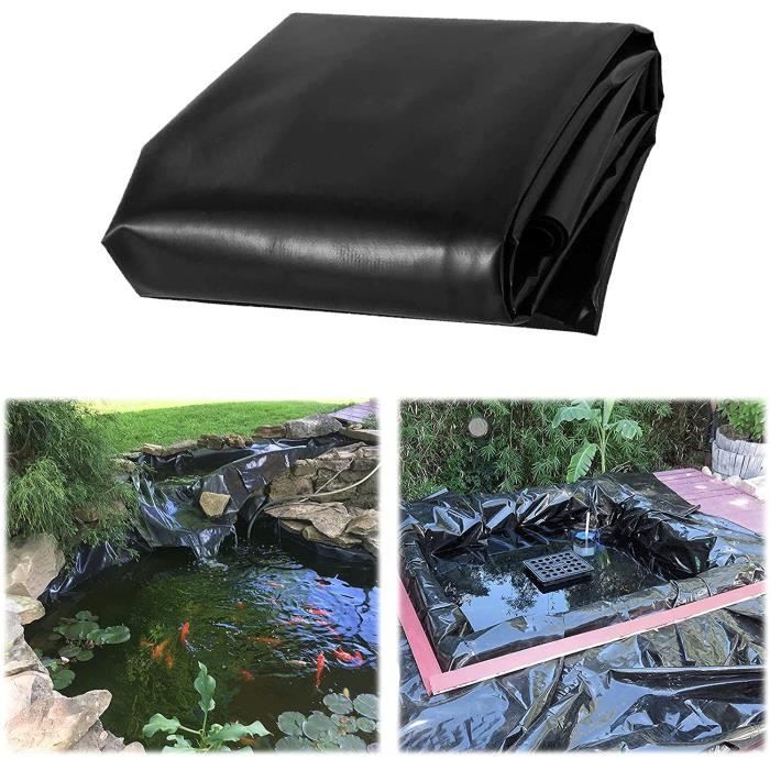 Bâche Pour Bassin HDPE 5x6m - Étanche Et Résistante Aux UV - Pour étangs, Piscines, Jardins Aquatiques - Flexible Et Durable