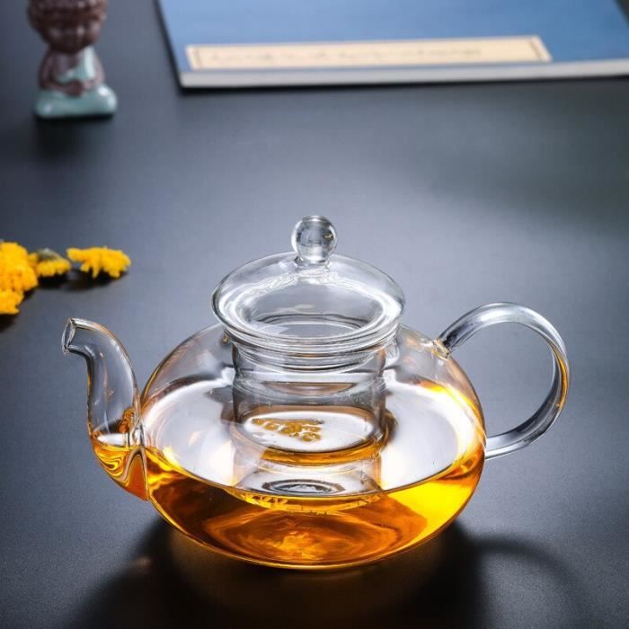 Théières,Théière à fleurs, thé parfumé chauffé, théière en verre, ensemble  de thé filtre épaissi pour faire maison kung fu - Type 3 - Cdiscount Maison
