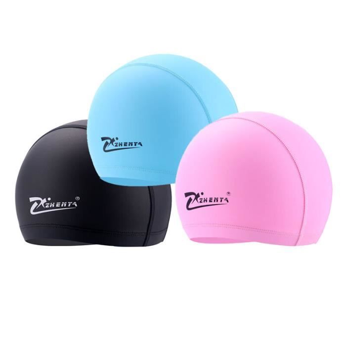 Casquette De Natation Imperméable En Tissu PU - Protège Les Cheveux Longs - Unisexe