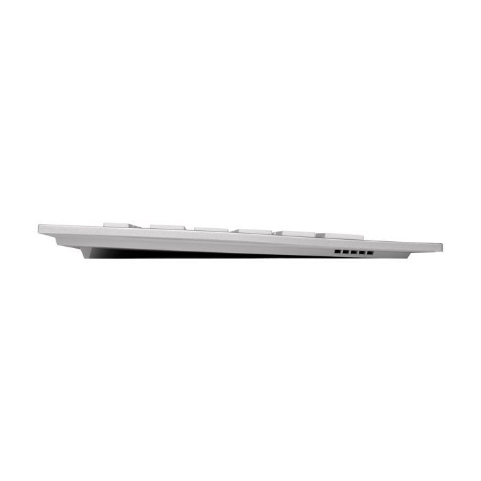 Ensemble clavier et souris sans fil CHERRY DW 8000 – RF 2.4 GHz – Blanc et argent