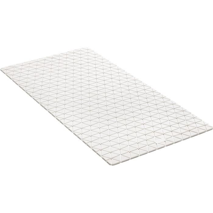 Tapis Antidérapant Pour Baignoire Alaska - PVC Mousse Avec Ventouses - 71 X 36 Cm - Noir - Trous De Drainage Anti-moisissure - 7