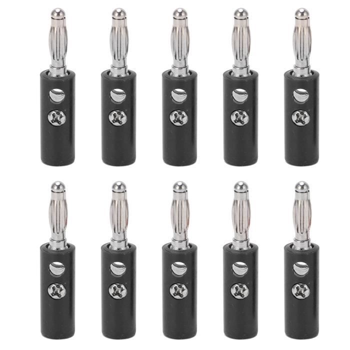 (Le Noir) Fiche Banane Lanterne Injection 'alliage De Zinc De Fiche