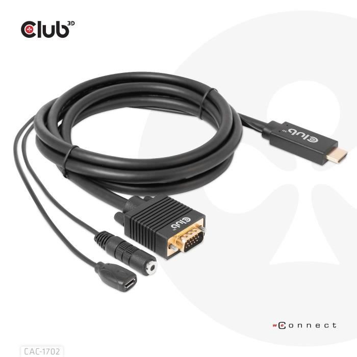 Câble HDMI - CLUB3D - CAC-1712 - 15 m - HDMI 2.0 - Transmission audio et vidéo