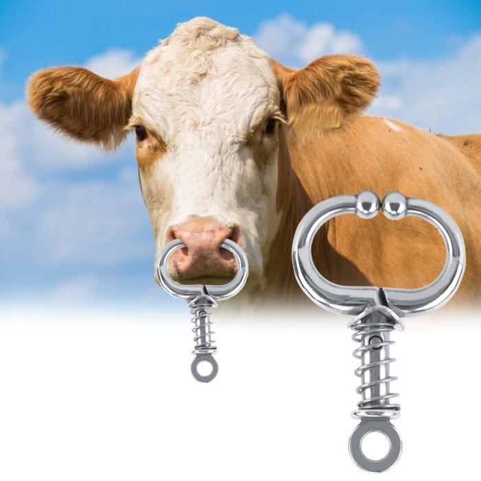 Fdit Anneau De Nez En Acier Inoxydable Pour Bovins De Vache Grand