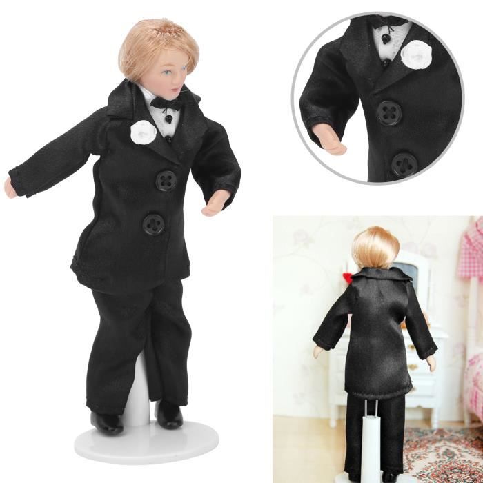 Demi figurine poupée en porcelaine allemande h 10,5 cm statue vintage