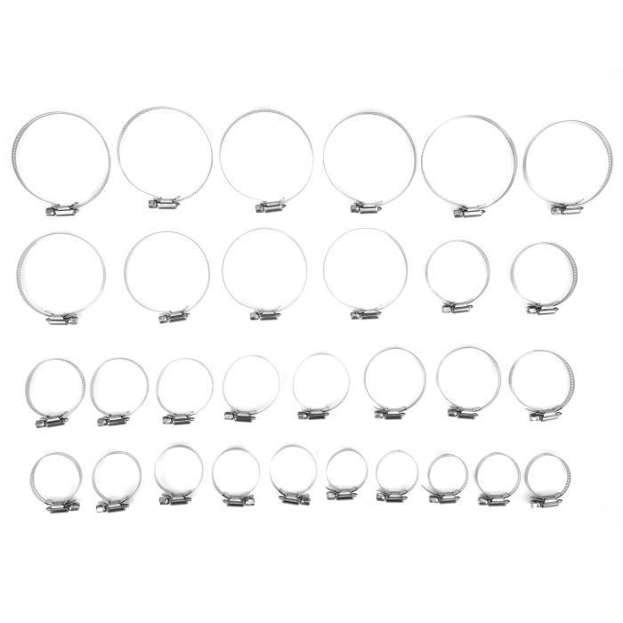 Lot De 71 Colliers De Serrage Réglables 6-38mm – Inox – Pour Bricolage Et水管