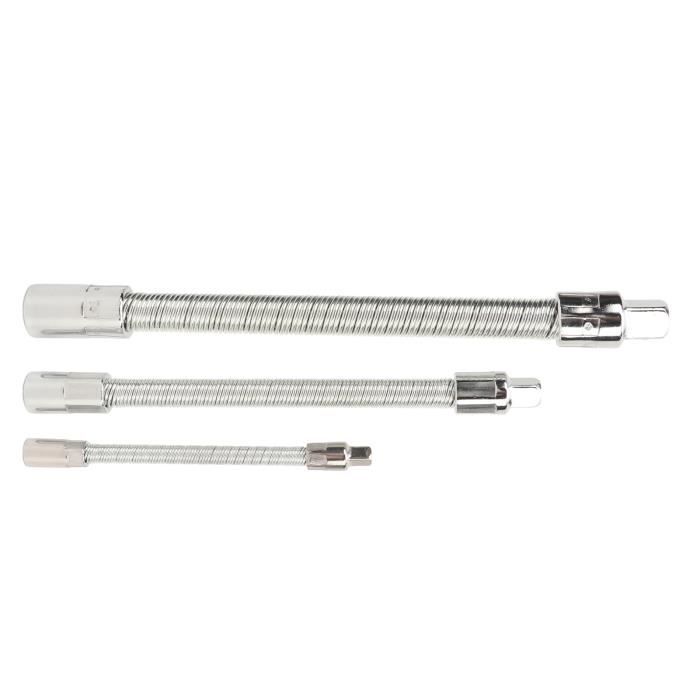 Jeu De 3 Rallonges De Clés à Douille 1/4" Oscillantes DAKCOS - 50/100/225 Mm