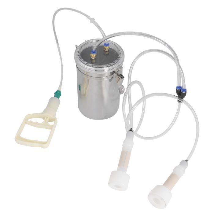 Meilleurs prix pour LAN Machine à traire manuelle 2000ml avec contrôle Bouteille en acier inoxydable Kit de traite portable pour ferme laitière