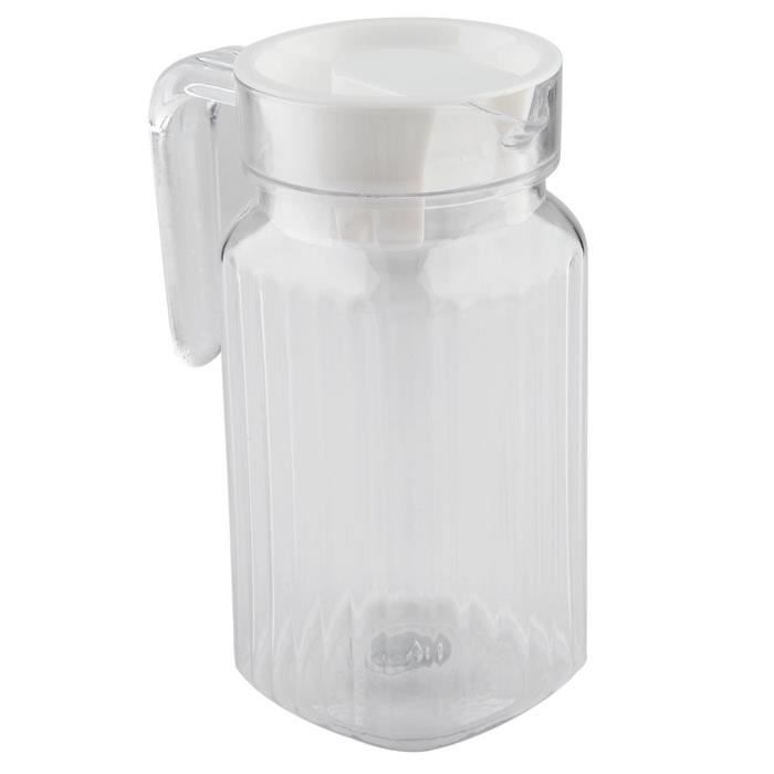 Pichet En Acrylique 500 Ml Avec Couvercle – Transparent, Anti-Fuite, Idéal Pour Eau, Jus, Thé Froid & Boissons