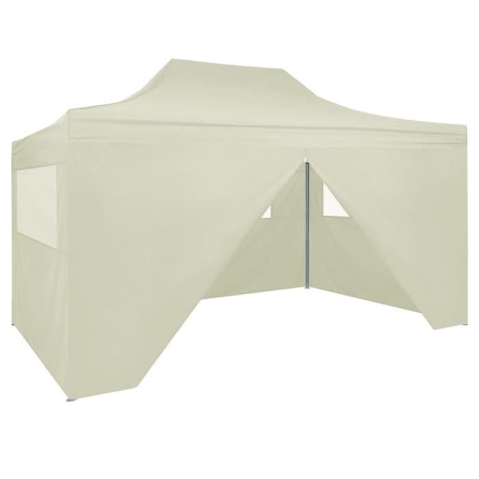 Tente de réception - VGEBY - 2x2 m - Acier enduit de poudre - Tissu