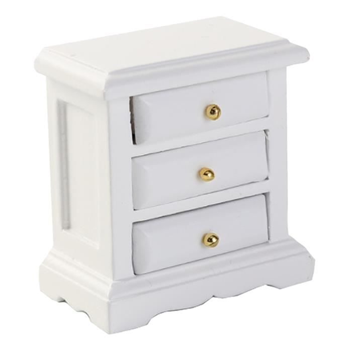 Table de chevet pour maison de poupée, meuble miniature pour maison de