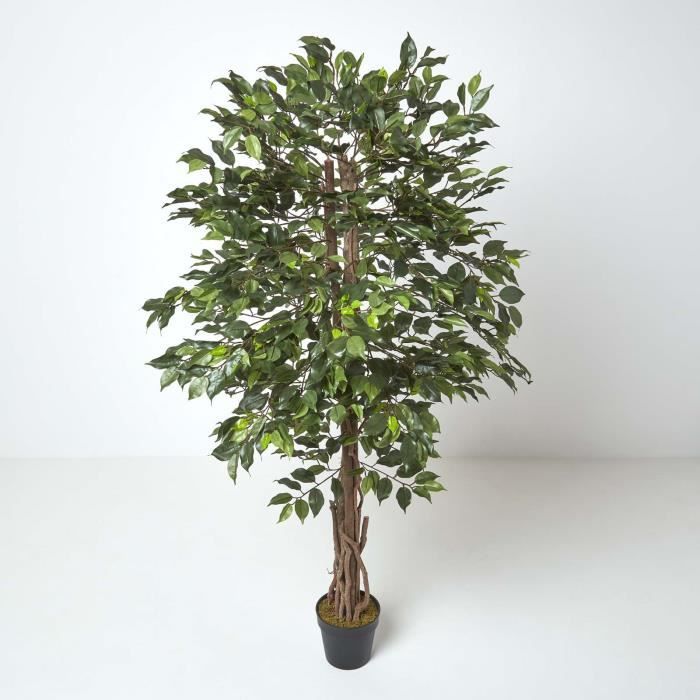Plante Artificielle Figuier Pleureur Ficus Benjamina Vert 180 cm