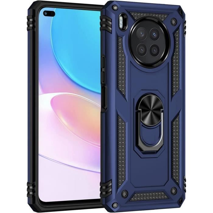 Coque Avec Lanière Pour Huawei Honor 50 Lite/Nova 8i - Support Aimanté Et Porte-Cartes - Vert Foncé