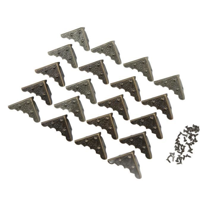 Lot de 10 protections d'angle en métal pour livres, couvertures de livre en métal, coins de table, coin décoratif, supports d'angle, protection d'angle de livre - France