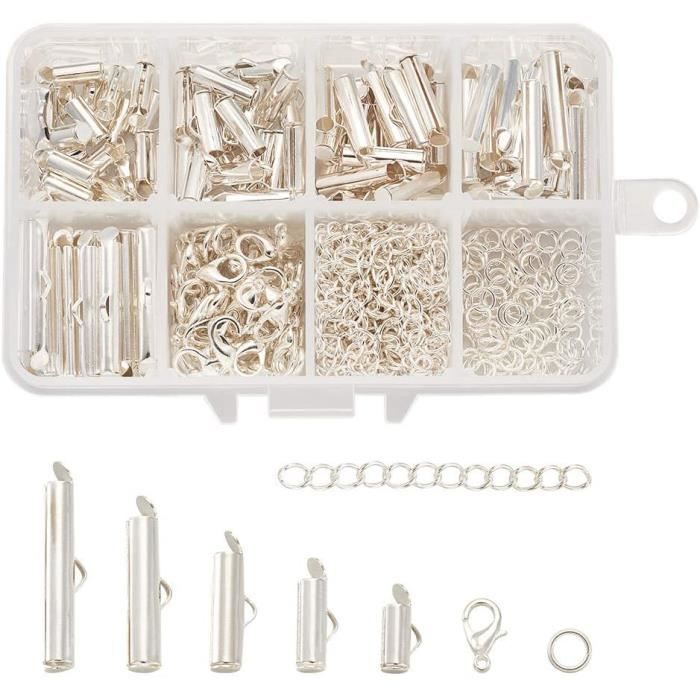 Lot De 10 Fermoirs à Clips Argent 16x3 Mm - Marque Preciosa, Fabriqué En France, Neuf