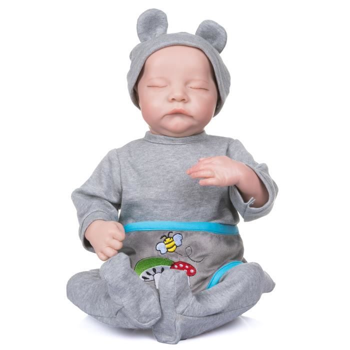 Pinky Reborn Poupée Reborn Garçon 19 Pouces 48 cm Réaliste Bebe Reborn Souple Silicone Réaliste Vinyle Souple Lifelike Mignon Nouveau-né Reborn Baby Dolls Jouets
