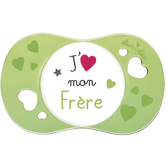 Jaime mon fr/ère Luc et L/éa Sucette Silicone Sym/étrique 6 Mois