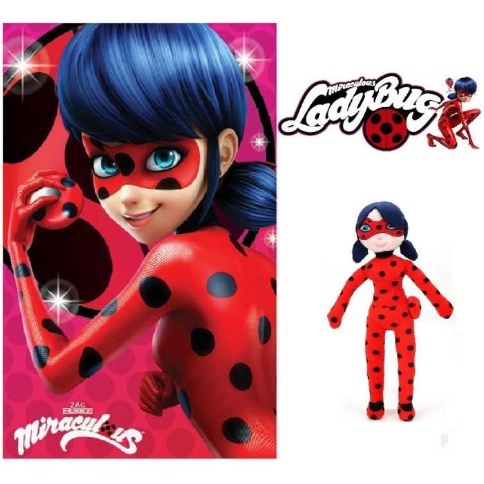 Miraculous ladybug Peluche Plaid Miraculous Ladybug Cdiscount Jeux Jouets