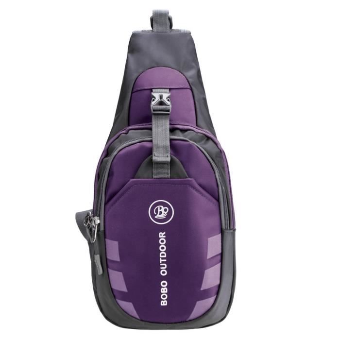 WeeDee Sacoche Bandoulière Cuir Véritable - Sac Poitrine Homme Sport Voyage Affaires