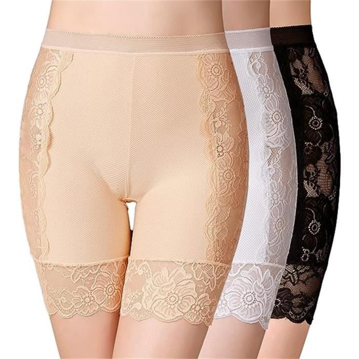 3 Pièces Short Anti Frottement Cuisse Femme Panty Anti Frottement Short  sous Robe Femme Short Cycliste Femmes