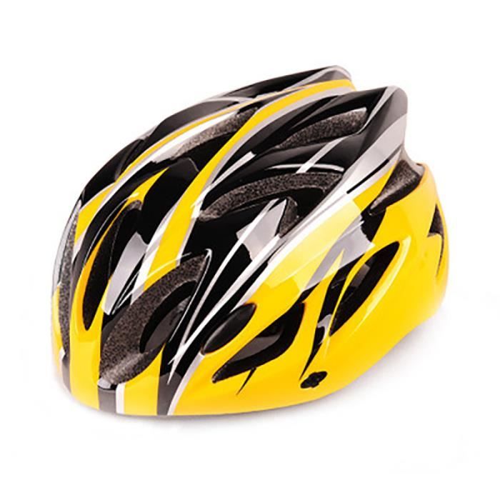 Casque vélo adulte ultra-léger de marque Racing Armure pleine couverture hors-route multicolore - Jaune