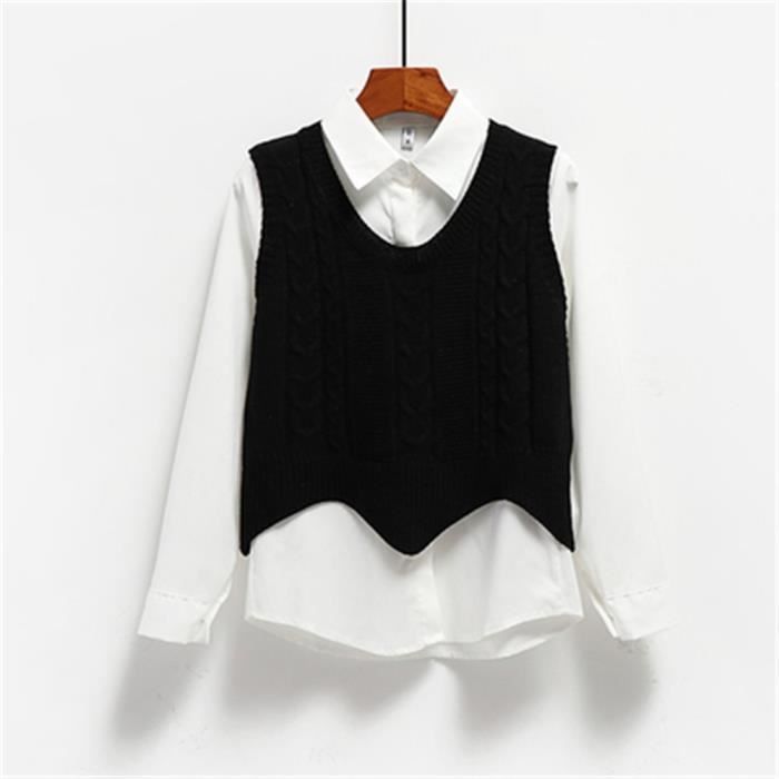 Gilet Sans Manches Pour Femme - Élégant - Couleur Unie - Court - Débardeur Avec Poche - Coupe Ajustée - Veste D'affaires - Solide - Imprimé - Veste De