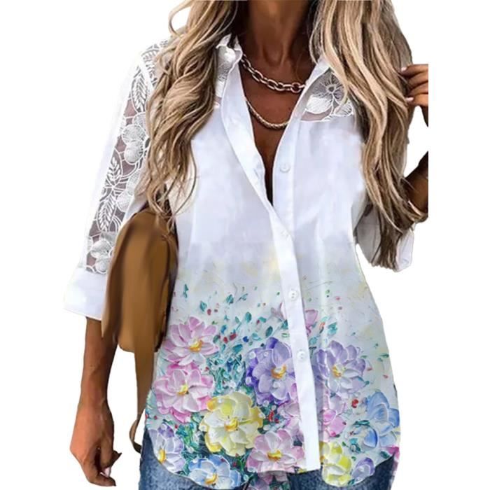 Woweny Polaire Col Montant Chemise Thermique WOWENY Femme - Polaire, Col Montant, Fermeture éclair 1/4 - 95% Viscose WOWENY Demi-zippé