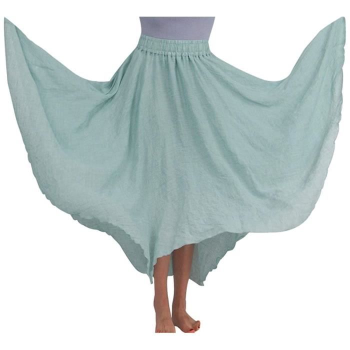 JUPE Pour FEMME à Pans Larges En Coton Uni Jupe