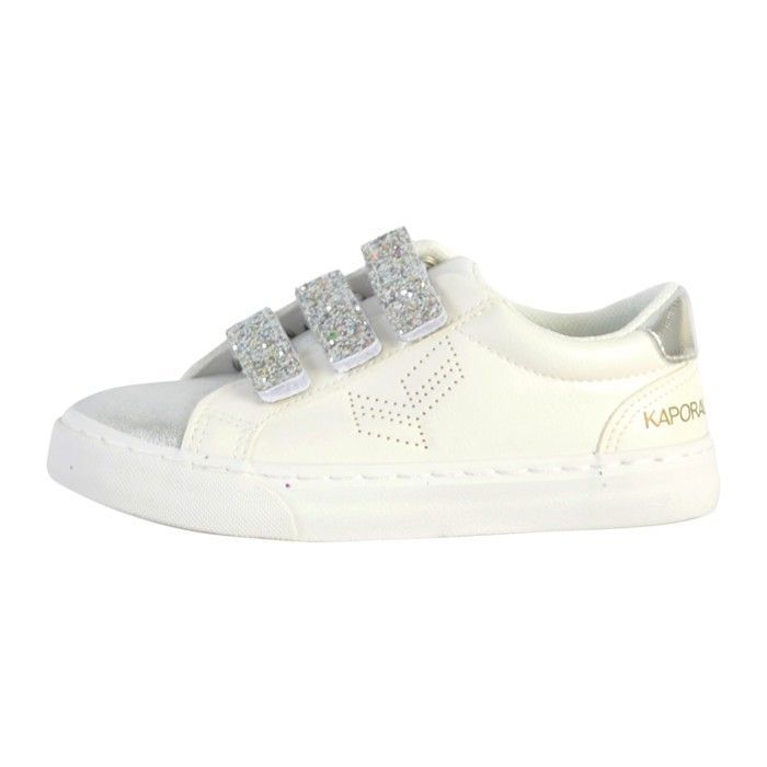 Kaporal Baskets Enfant - KAPORAL - Tippy - Scratchs argentés - Imprimé python - Blanc